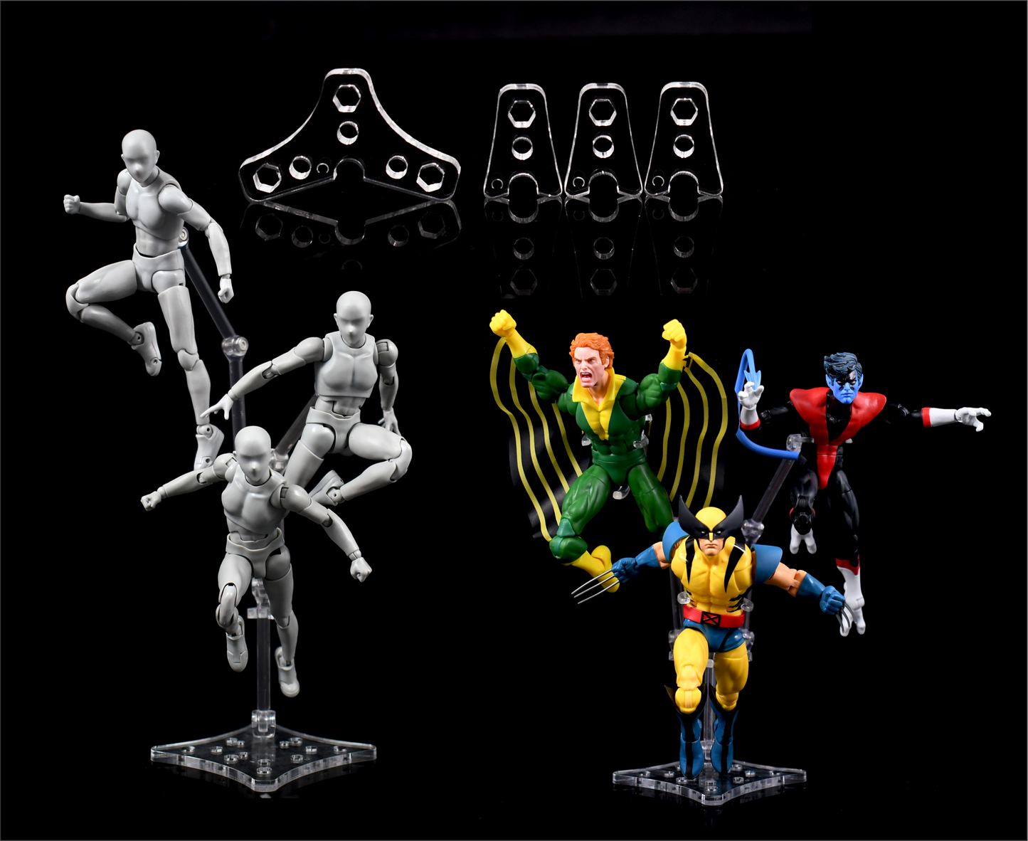 Flight Clip Adapter Set - compatible with tamashii and mafex stand arms.